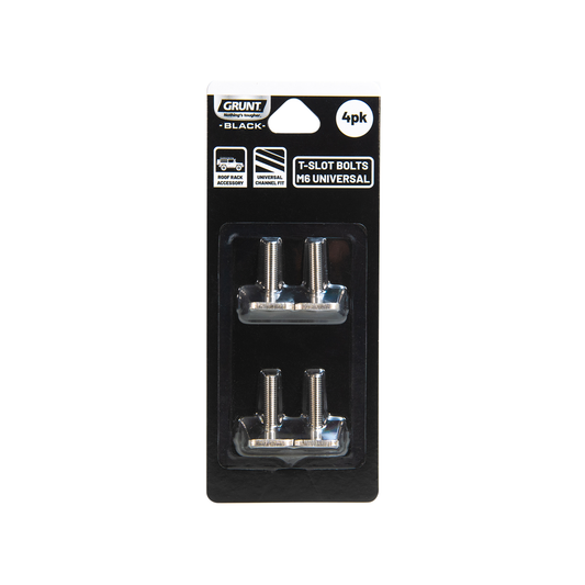 Grunt Roof Rack T Slot Bolts Universal 4 Pack - M6 Thread - Stainless Steel - 78mm x 230mm x 190mm - Auzzistore