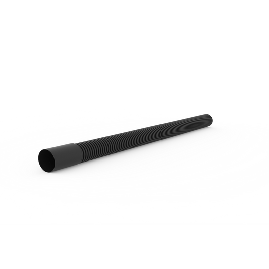 Reln Slotted Ag Pipe - 65mm x 1m - Black Plastic - Joiner Included - Auzzistore