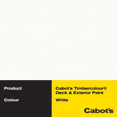 Cabot S Timbercolour Deck Paint 500ml White UV Resistant Water Based