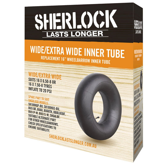 Sherlock Wheelbarrow Tube - Wide Extra Wide 16” x 6.50-8 Rubber – view 2 - Auzzistore