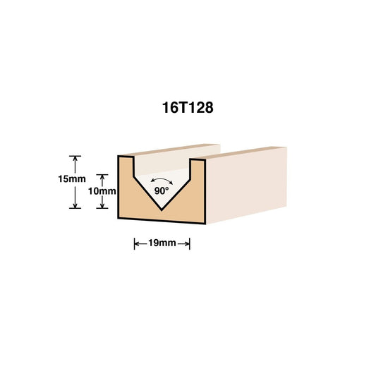 Ultra Router Bit V Groove 19mm Tungsten Carbide Durable 1/4 Inch – view 2 - Auzzistore