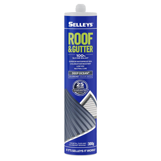 Selleys Roof and Gutter Silicone Sealant 300g - Deep Ocean - Waterproof - Auzzistore