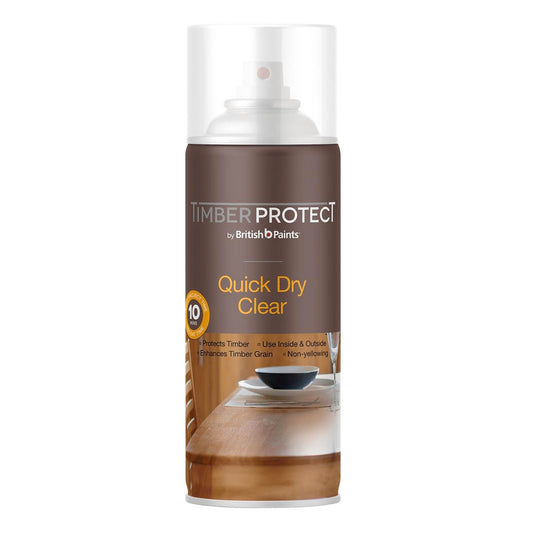 Timber Protect Clear Varnish - 300g - Satin - Solvent Based - Quick Drying - Auzzistore