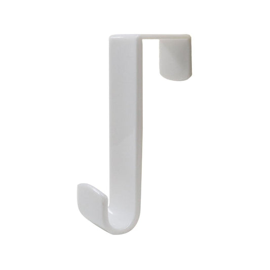 Adoored White Over the Door Deco Hook 2 Pack - 125mm x 80mm x 35mm - Easy Installation