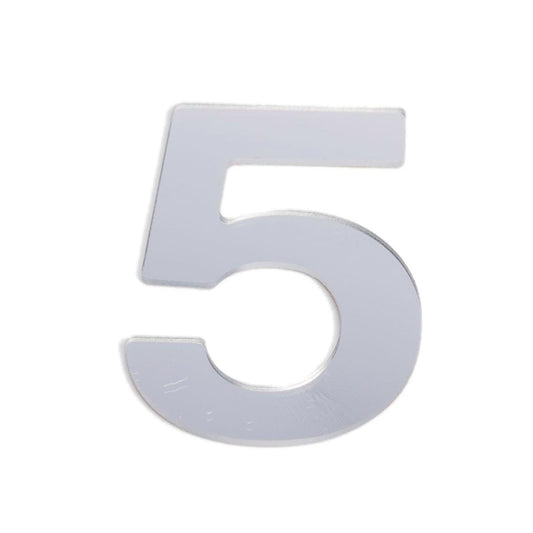 Sandleford Self Adhesive House Number 5 - 25mm - Silver