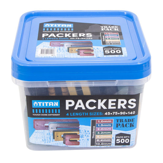 Titan Mixed Window Packers - 500 Piece - 4 Sizes - Durable Plastic - UV Stable - Auzzistore