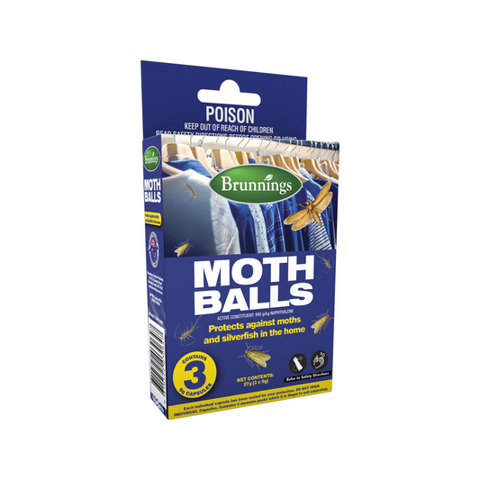 Brunnings Moth Balls Moth Traps 3 Pack - 85mm x 115.5mm - Pest Control - Auzzistore