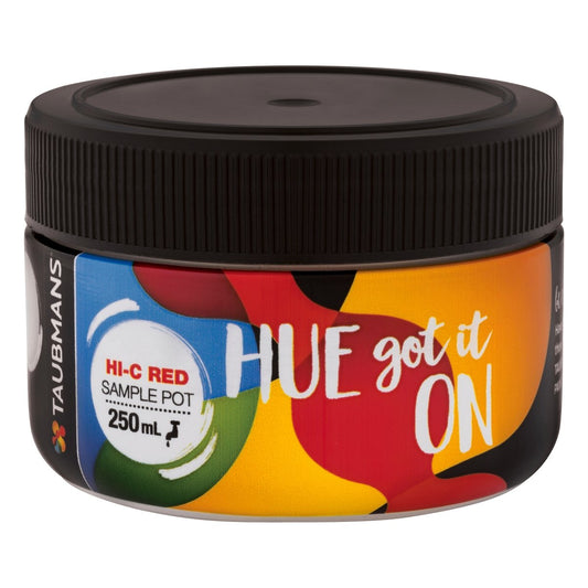 Taubmans Hi C Red Sample Pot 250ml Water-Based Easy Clean Paint