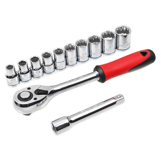 Trojan 12 Piece Socket Set 1/2" - Metric Chrome Vanadium - Lifetime Warranty – view 2 - Auzzistore
