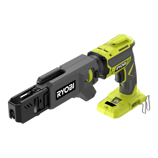 Ryobi 18V ONE+ Brushless Collated Screwdriver R18CSDBL0 - Tool Only - 25mm to 55mm Screw Length - Auto-Feed Attachment - Adjustable Depth - Auzzistore