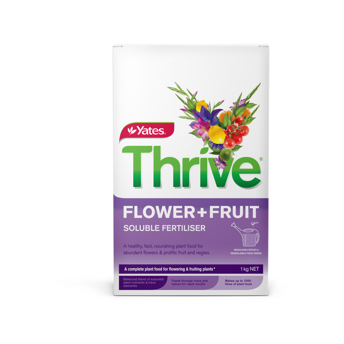 Yates Thrive Flower and Fruit Plant Food 1kg Soluble Fast-Acting