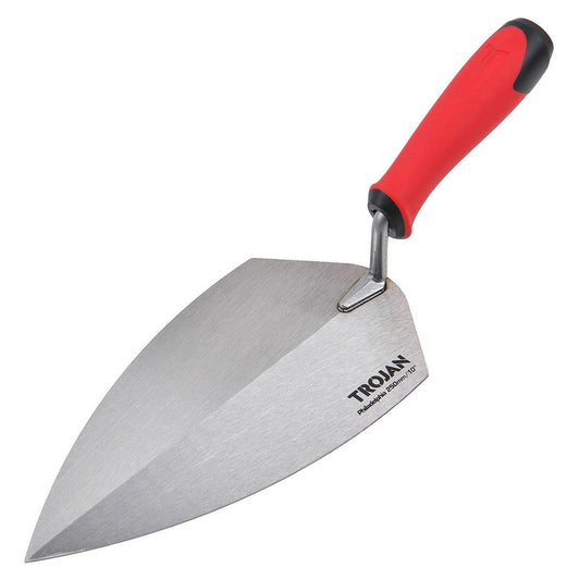 Trojan 250mm Philadelphia Brick Trowel - High Carbon Steel - Ergonomic Grip - Auzzistore