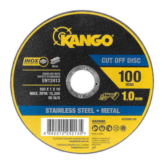 Kango 100mm Metal Cut Off Disc - Inox-Free - Steel & Stainless Steel Cutting - Auzzistore