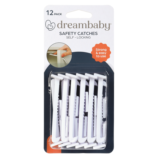 Dreambaby Child Safety Catch - 17mm x 85mm - PP - Easy Access - 12 Pack