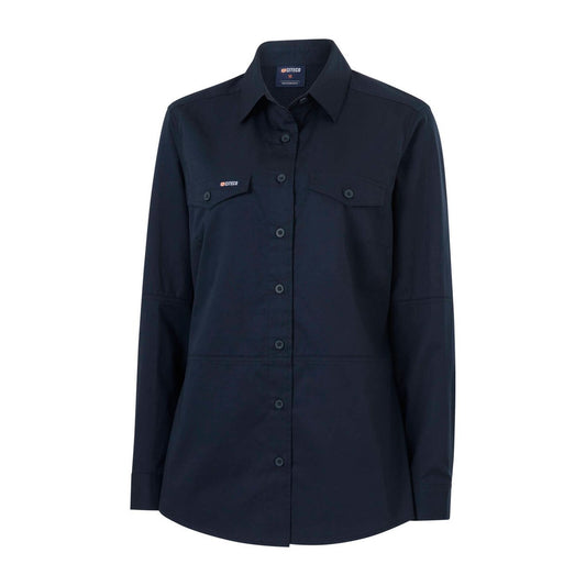 Citeco Womens Long Sleeve Shirt Size 18 - Navy - UPF 50+ Sun Protection - Lightweight Cotton – view 2
