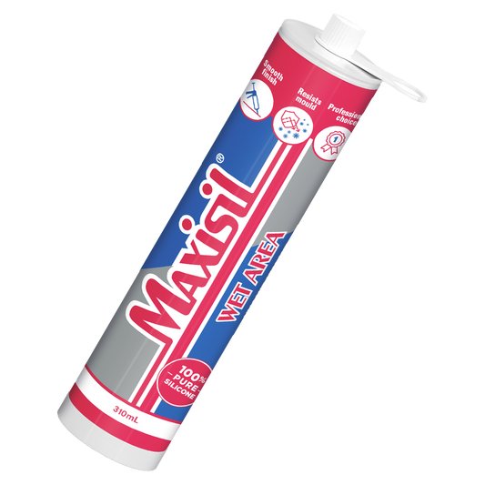 Maxisil Grey Acetic Cure Tile Silicone 310ml Mould Resistant