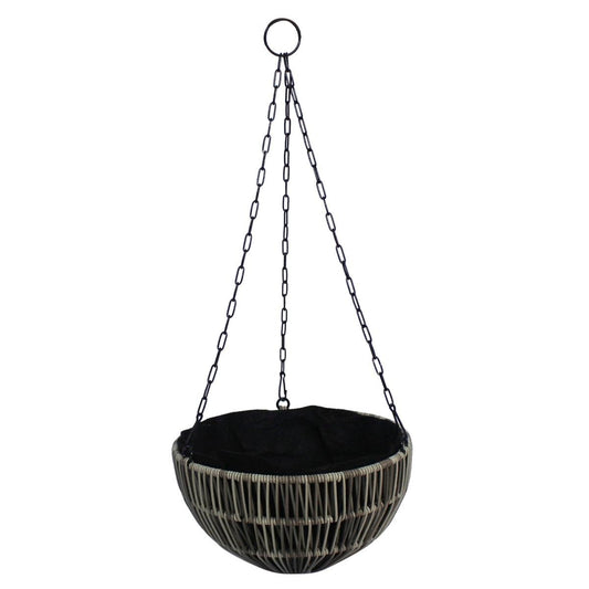 Northcote Pottery Rattan Hanging Basket - 26 x 14cm - Blonde - Durable - Auzzistore