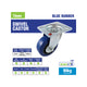 Easyroll Heavy Duty Castor - 75mm - Blue Rubber - Non-Marking
