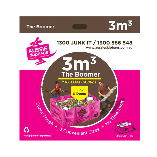 Aussie Skip Bag 3m3 Boomer Woven PPE 600kg Max Load Eco-Friendly - Auzzistore