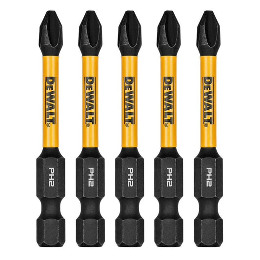 Dewalt Flextorq Driver Bit 5 Pack - 57mm PH2 - Impact Ready - Durable - Auzzistore