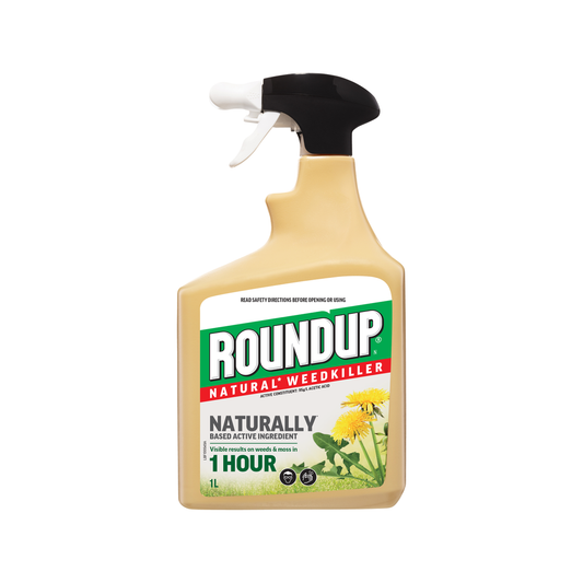 Roundup Natural Weedkiller - 1L Ready to Use - Effective Against Weeds, Grasses, Moss - Auzzistore