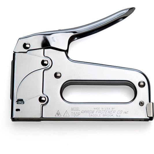 Arrow T50 Heavy Duty Staple Gun - All Steel - Chrome - 178mm x 216mm x 38mm – view 2 - Auzzistore
