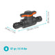 Gardena 13mm Micro Irrigation Shut Off Regulation Valve - Black - Durable Control
