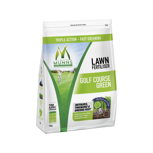 Munns Professional Golf Course Green Fertiliser - 5kg - Granular - All Lawns - Auzzistore