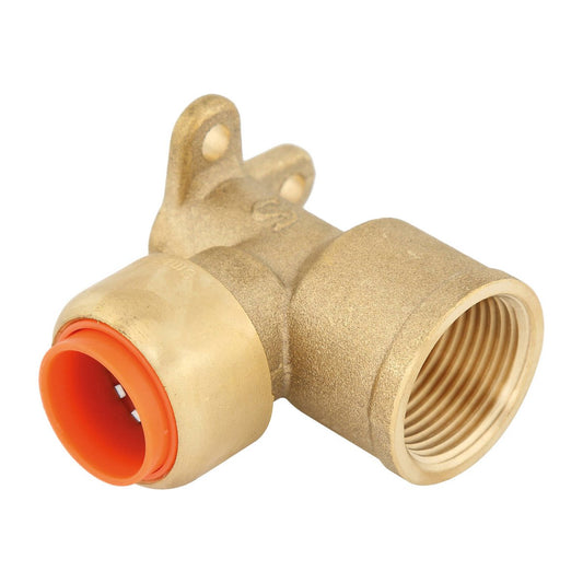 Smartex Copper Female Lugged Elbow 20 x 20mm - Push-Fit - Lead Free Brass - Auzzistore