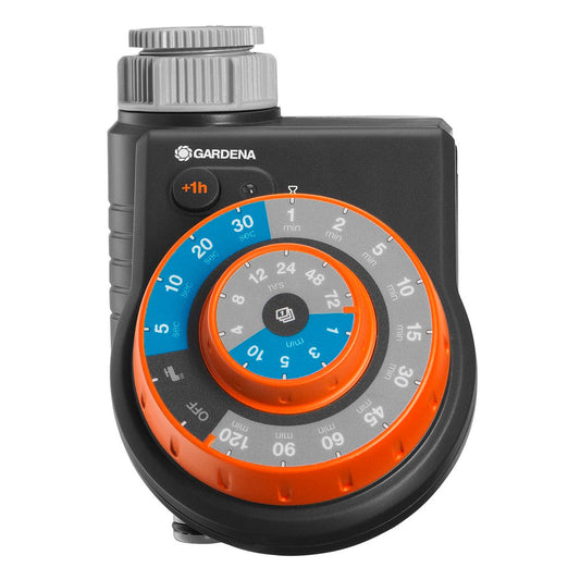 Gardena Easy Plus Water Computer - Automatic Irrigation Controller - 136mm x 104mm x 140mm - Grey/Orange/Turquoise – view 2 - Auzzistore