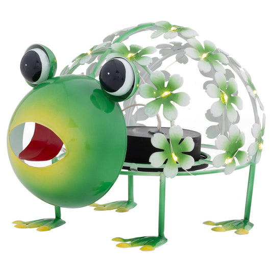 Click Solar Metal Animal Light Frog - 1.2V Solar Garden Light - Green - 210mm x 225mm – view 2 - Auzzistore