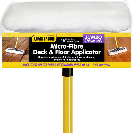 Uni Pro 270mm Jumbo Micro Fibre Deck and Floor Applicator - Versatile Tool for Paint and Stain Application - Auzzistore