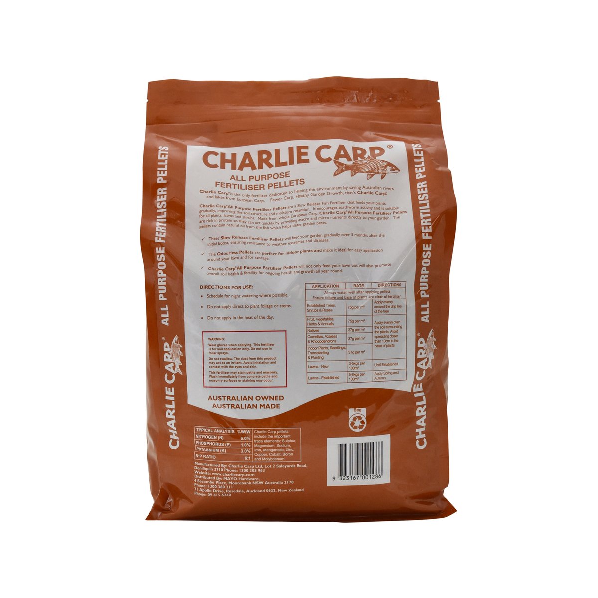 Charlie Carp All Purpose Fertiliser Pellets 5kg Odourless Slow Release