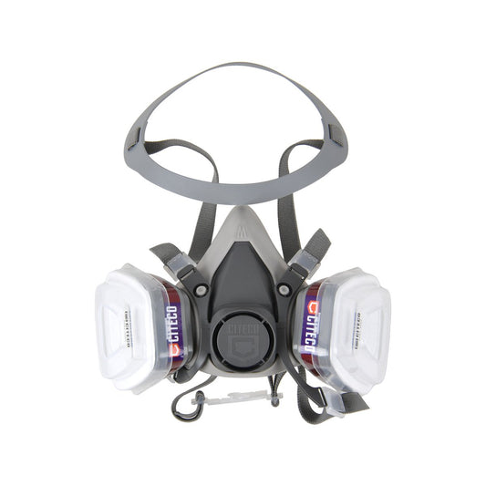 Citeco Half Face Respirator A1P2 Kit - 160mm x 100mm x 180mm - Latex-Free Silicon - Organic Vapor & Particle Protection – view 2 - Auzzistore