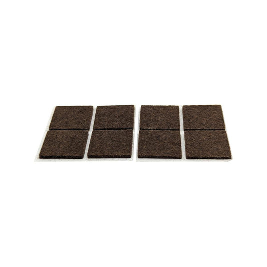 Surface Gard Felt Floor Protection Pads - 25mm x 25mm - Brown - 8 Pack - Auzzistore