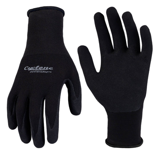 Cyclone Invisigrip Tough Gardening Gloves - X-Large - Nitrile Coated - Water Resistant - Anti-Slip Grip - Auzzistore