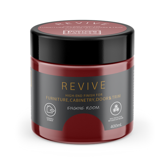 Porter S Paints Revive Furniture Paint 400ml - Engine Room Red - Washable - Auzzistore