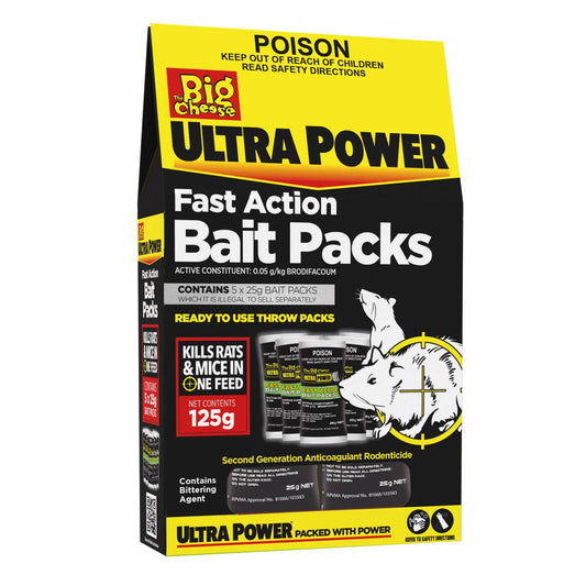 The Big Cheese Ultra Power Bait Packs 125g Chew-Thru Fast Action - Auzzistore