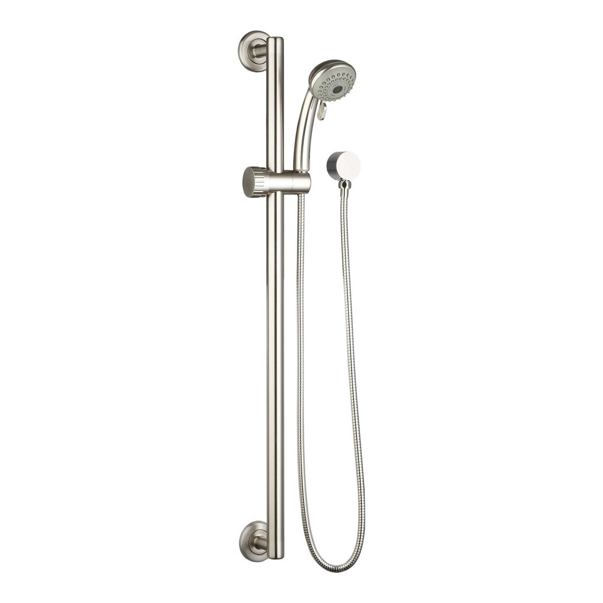 Evekare 32 x 900mm Grab Rail & 3 Function Shower - Brushed Nickel - Safety & Accessibility