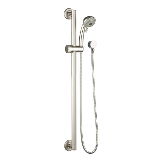 Evekare 32 x 900mm Grab Rail & 3 Function Shower - Brushed Nickel - Safety & Accessibility