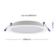 Deta 160mm x8 Series Tri Colour Dimmable LED Downlight - 11W 13W 15W