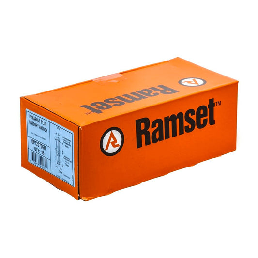 Ramset DynaBolt Plus 12mm x 70mm Galvanised 25 Pack Enhanced Security - Auzzistore