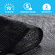 Coolaroo 1.83m x 10m Black Light Duty Screening Shade Cloth - 70% UV Block - Mould Resistant