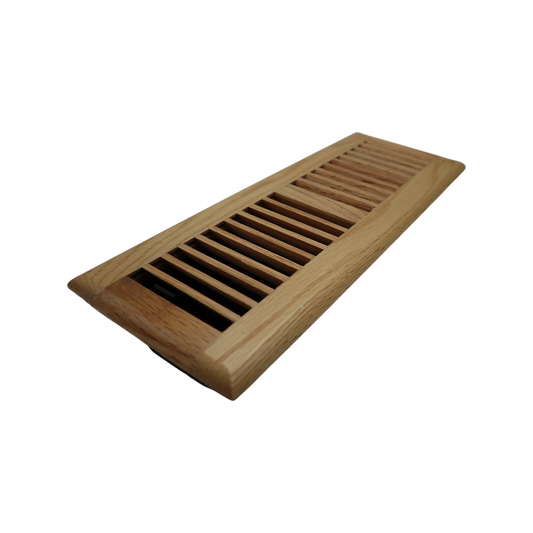 Accord Light Oak Wood Floor Vent 10 x 30cm Adjustable Air Flow