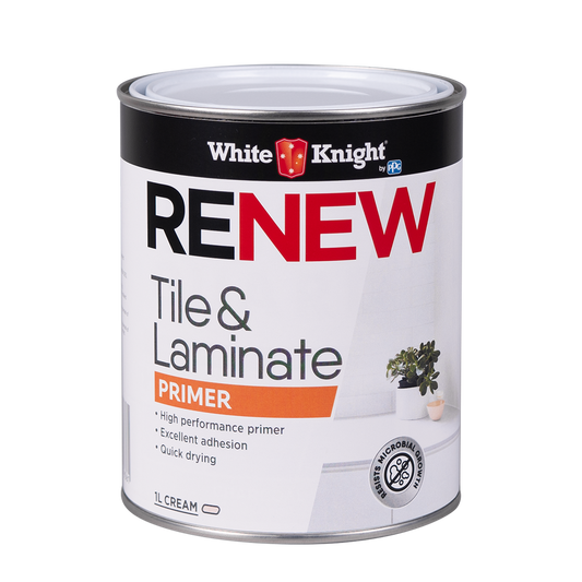 White Knight Renew Tile and Laminate Primer Paint 1L - Cream - Auzzistore