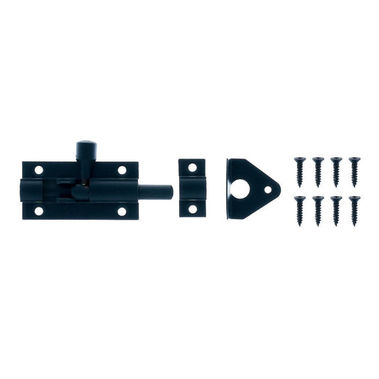Taskmaster 50mm Barrel Bolt - Solid Brass - Matte Black - 1 Pack – view 2 - Auzzistore