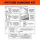 Everhang 20kg Heavy Duty Picture Hanging Kit - Steel - Easy Install