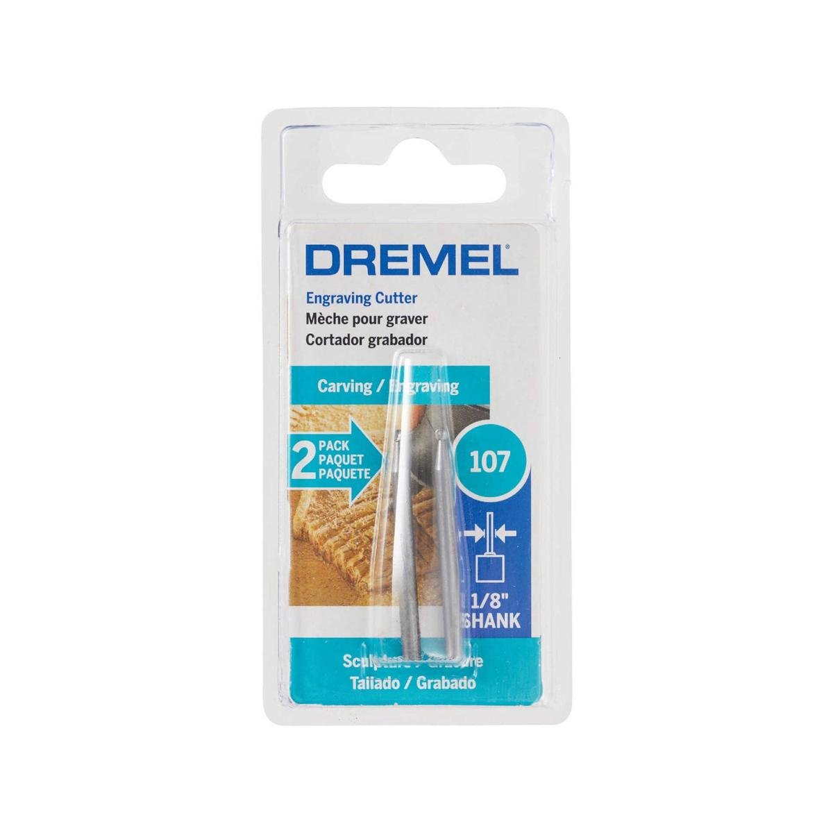 Dremel Engraving Cutter 2.4mm 107 Pack High-Grade Steel Detail Tool