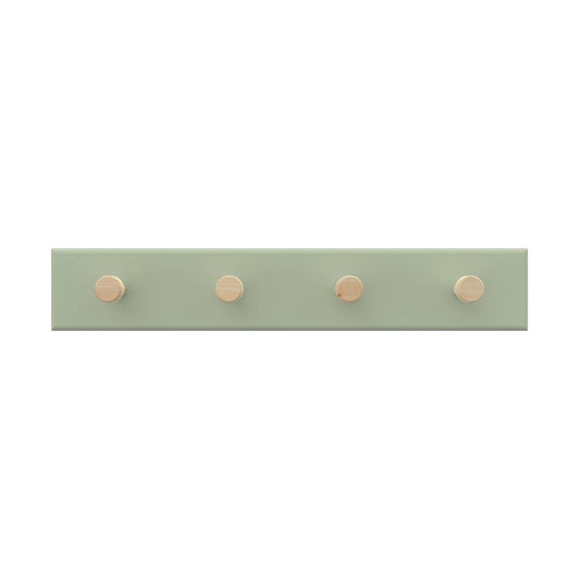 Mode 4 Key Rack - 4 Timber Hooks - 245mm x 40mm - Green Board