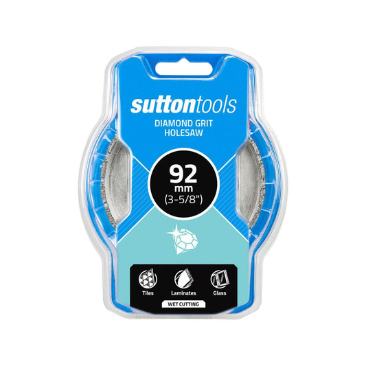Sutton Tools 92mm Diamond Grit Holesaw - Steel - Long Life - Fast Cutting - Auzzistore